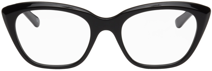 Photo: Balenciaga Black Cat-Eye Glasses