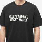 Wacko Maria Men's Heavyweight Crew Neck T-Shirt in Black