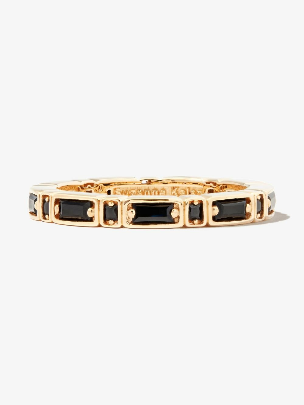 Suzanne Kalan 18kt Yellow Gold Inlay Sideways Sapphire Eternity Band Ring