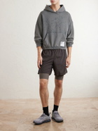 Satisfy - Logo-Print Distressed Cotton-Jersey Hoodie - Gray