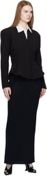 Mugler Black Flared Wool Jacket
