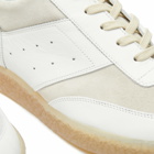 MM6 Maison Margiela Men's Leather Court Sneakers in White