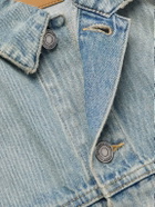 SAINT LAURENT - Distressed Denim Trucker Jacket - Blue