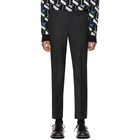 Prada Grey Wool Bicolor Trousers