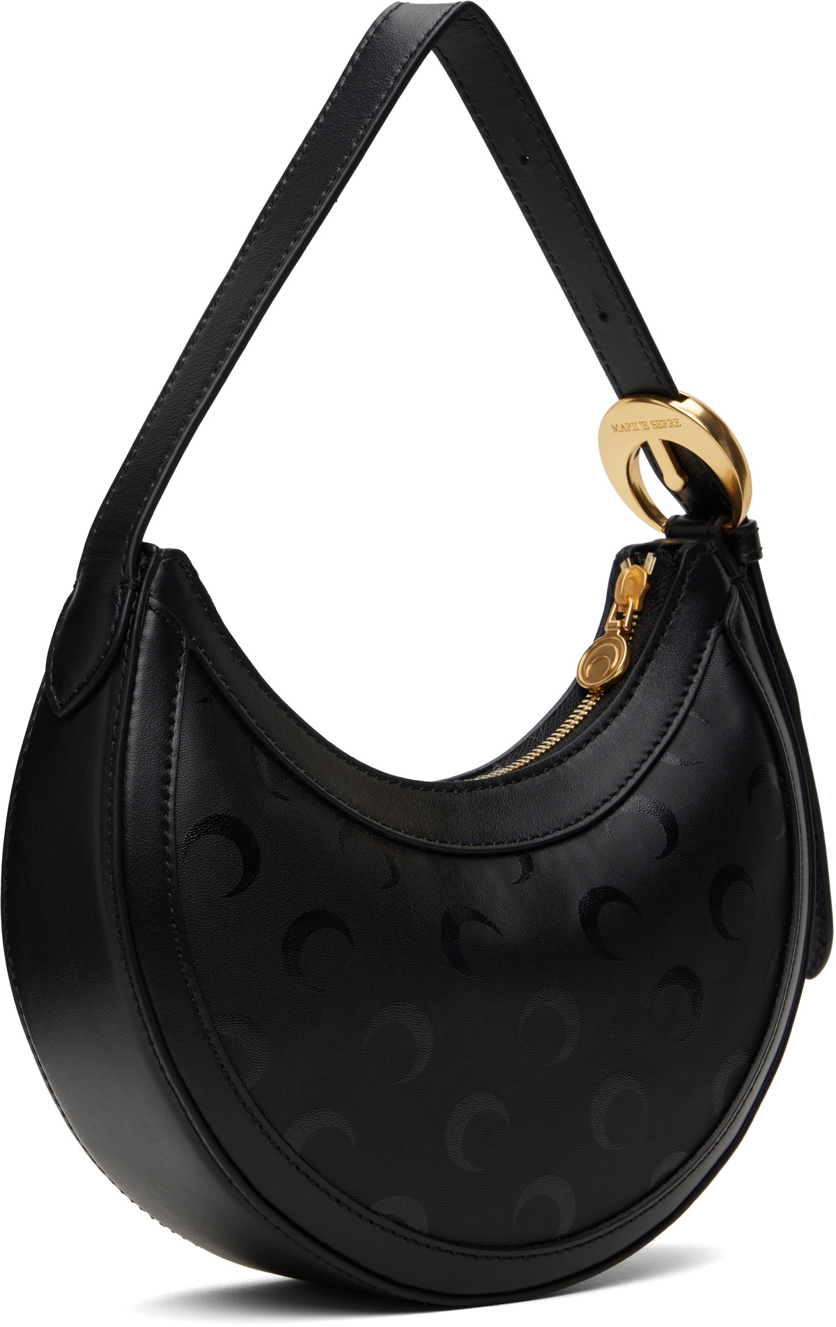 Marine Serre Black Moon Canvas Eclips Mini Bag