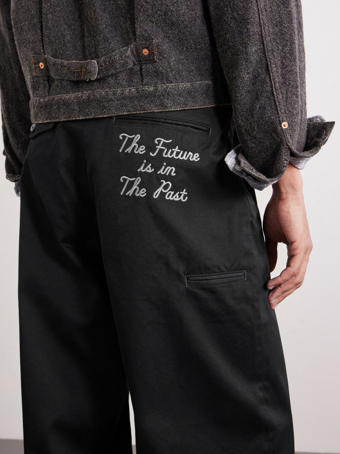 Human Made - Wide-Leg Logo-Embroidered Pleated Cotton-Twill Chinos - Black