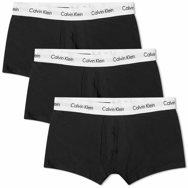Photo: Calvin Klein Men's Low Rise Trunk - 3 Pack in Black/White