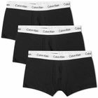 Calvin Klein Men's Low Rise Trunk - 3 Pack in Black/White