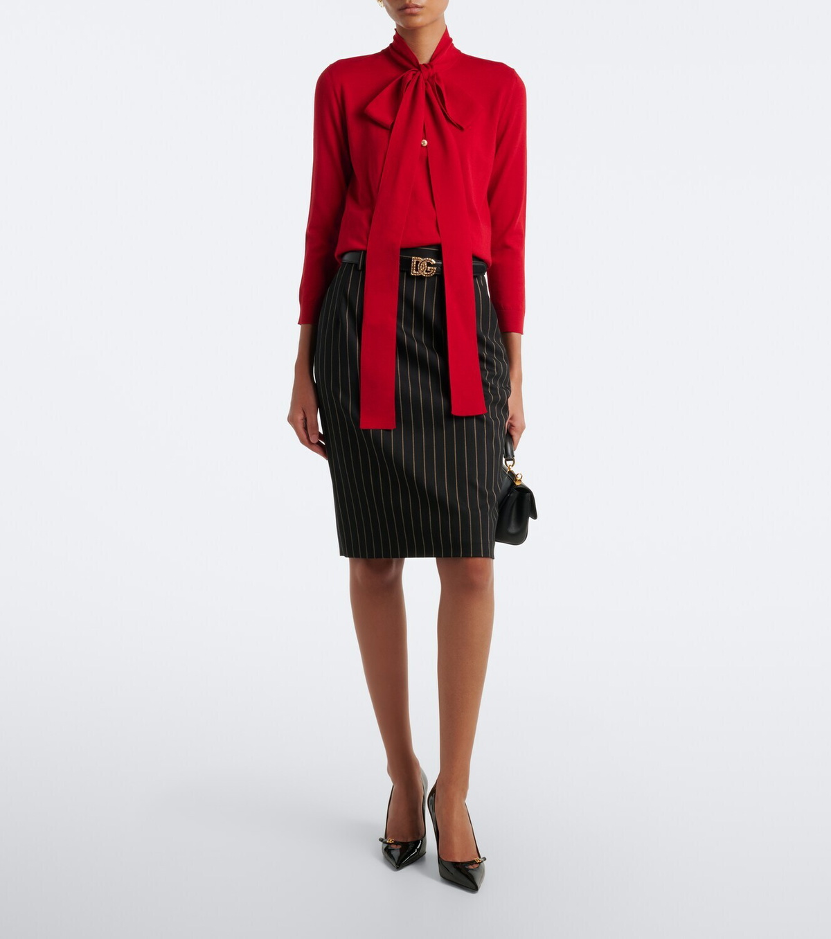 Dolce&Gabbana Bow-detail virgin wool sweater