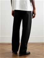 Lemaire - Straight-Leg Belted Cotton-Twill Trousers - Black