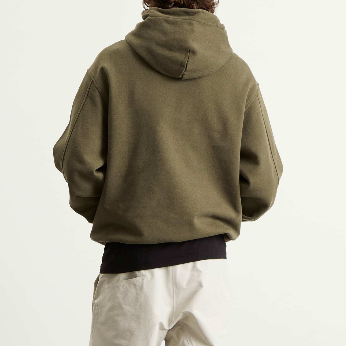 ROA Men's Logo 490Gsm Hoodie in Olive