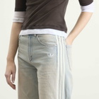 Adidas Women's Dad Jeans in Light Denim