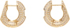 Burberry Gold Hollow Pave Earrings