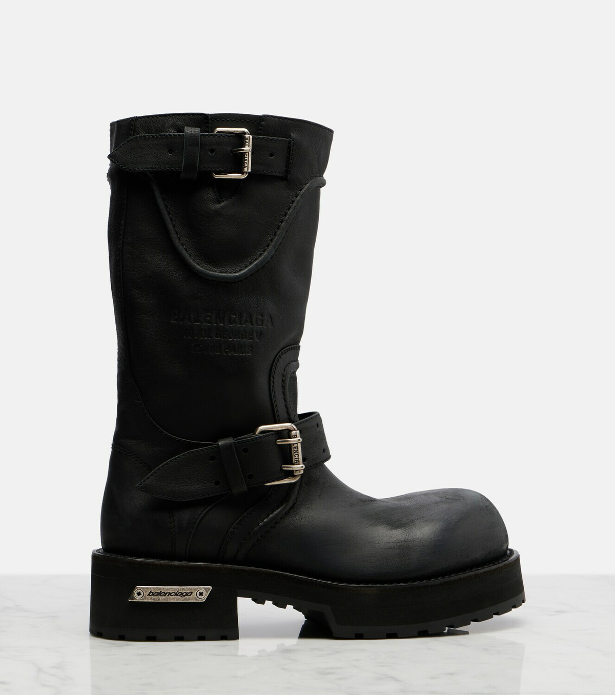 Balenciaga Venom leather combat boots