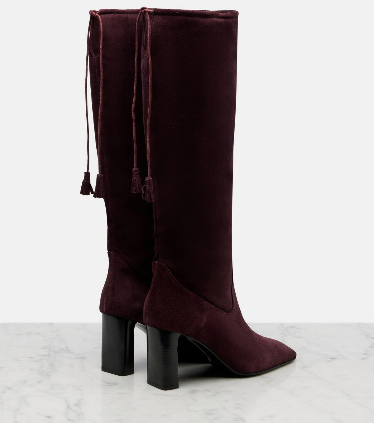 Max Mara 75 suede knee-high boots
