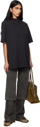 The Attico Black Padded Shoulder T-shirt