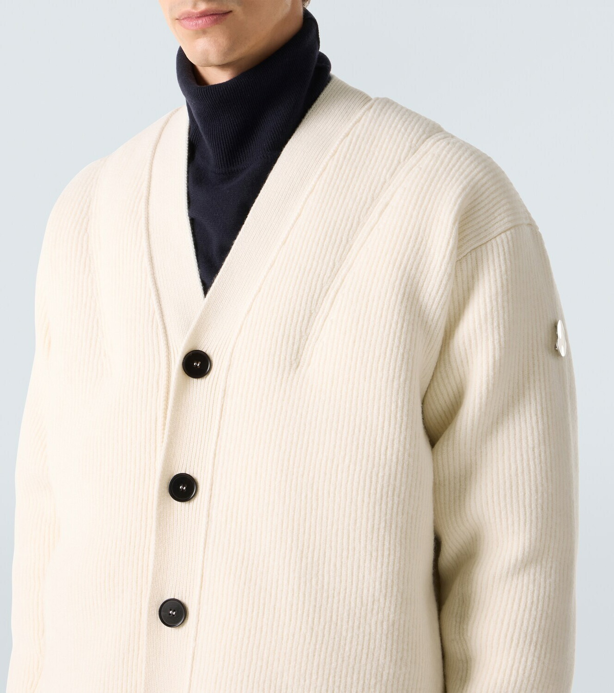 Moncler Genius x Jil Sander virgin wool down cardigan