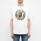 A Bathing Ape Men's ABC Camo Busy Works T-Shirt in White/Green