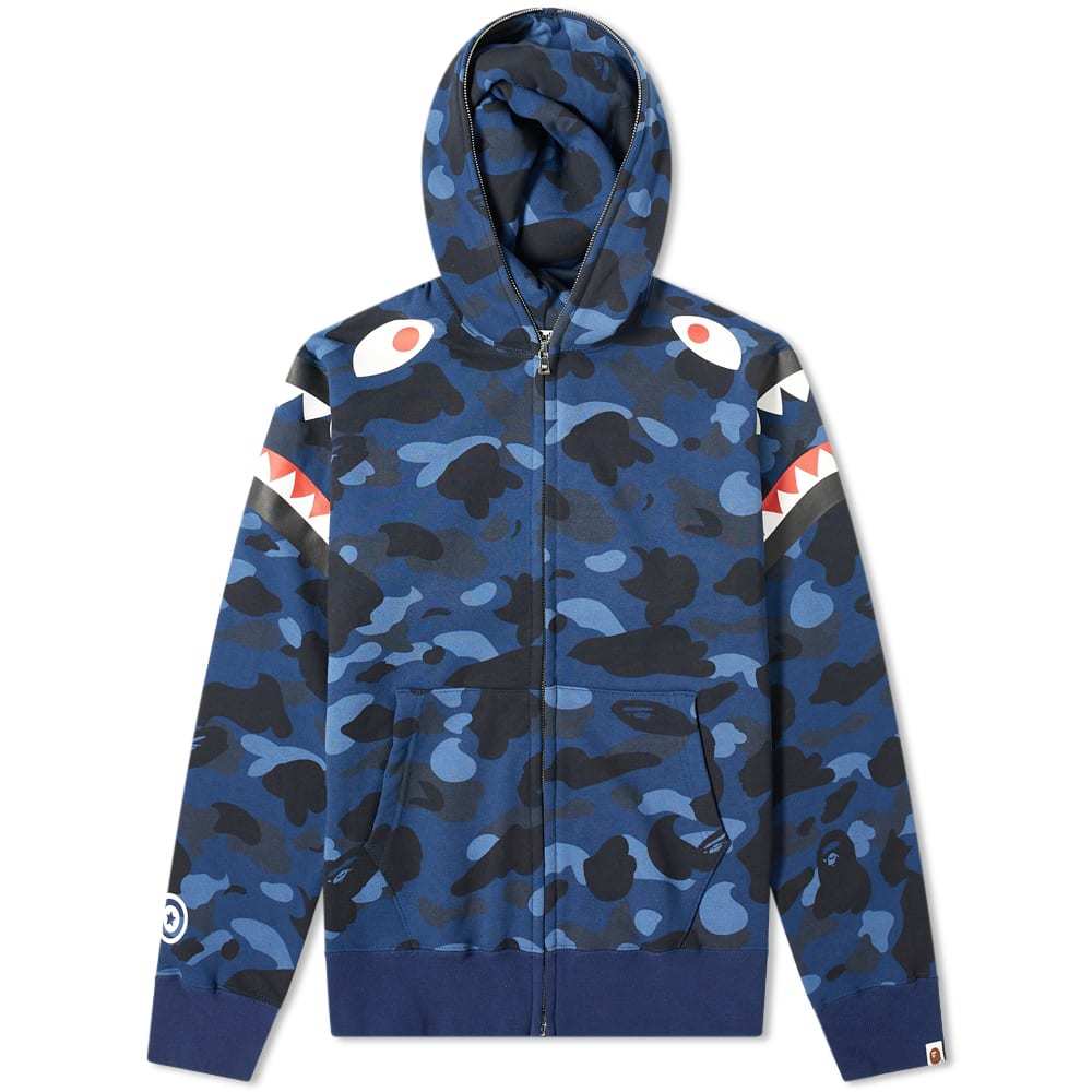 A Bathing Ape Colour Camo Double Shark Zip Hoody A Bathing Ape Kids