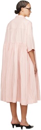 CASEY CASEY Pink Square Midi Dress