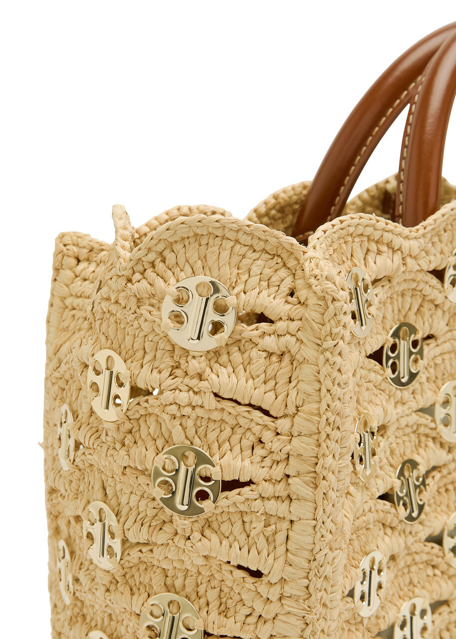 Rabanne Sac A Main Embellished Raffia Tote bag - Natural - One Size