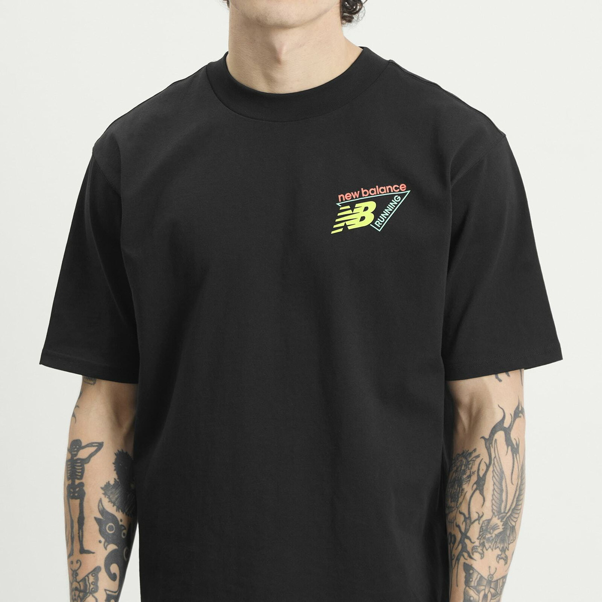 New Balance Men's Classic Tri-Logo Heat Map T-Shirt in Black