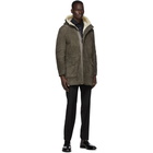 Yves Salomon Reversible Grey Suede Coat