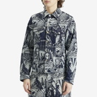 No Problemo Men's Apocalypse Jacquard Trucker Jacket in Blue