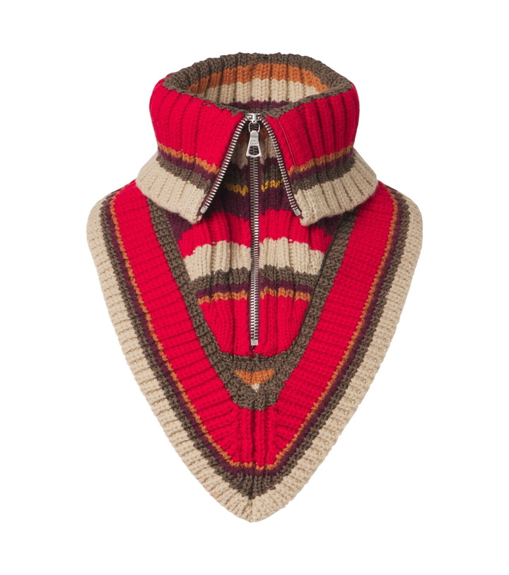 Photo: Dries Van Noten Striped wool zip-up collar