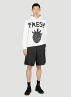 Comme des Garçons SHIRT - x Brett Westfall Strawberry Hooded Sweatshirt in White