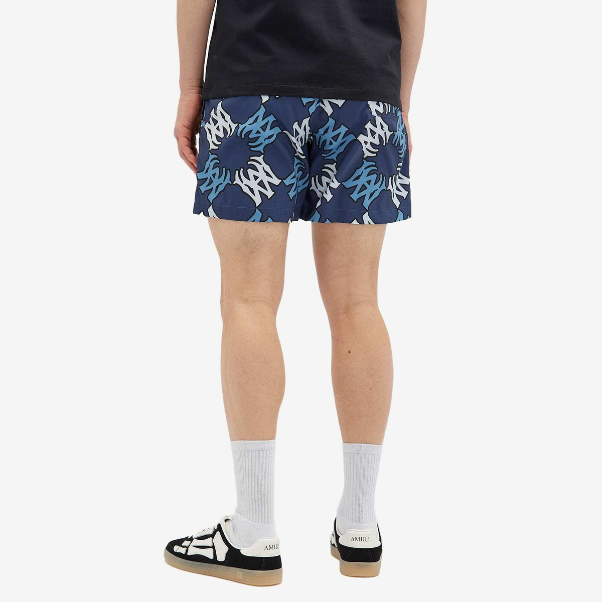 AMIRI Men's Quad Print Swim Shorts in Midnight Blue Amiri