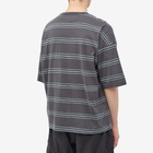 Neighborhood Men's Stripe T-Shirt in Charcoal