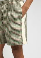 Wales Bonner Power Intarsia Cotton-blend Shorts Beige