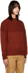Jil Sander Red Crewneck Sweater