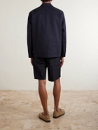 Altea - Constantin Cotton and Linen-Blend Overshirt - Blue