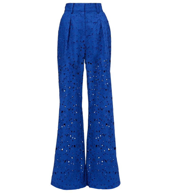Photo: Rebecca Vallance Zaffre broderie anglaise cotton flared pants