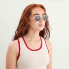 Loewe Eyewear Slim Square Sunglasses in Yellow/Green 