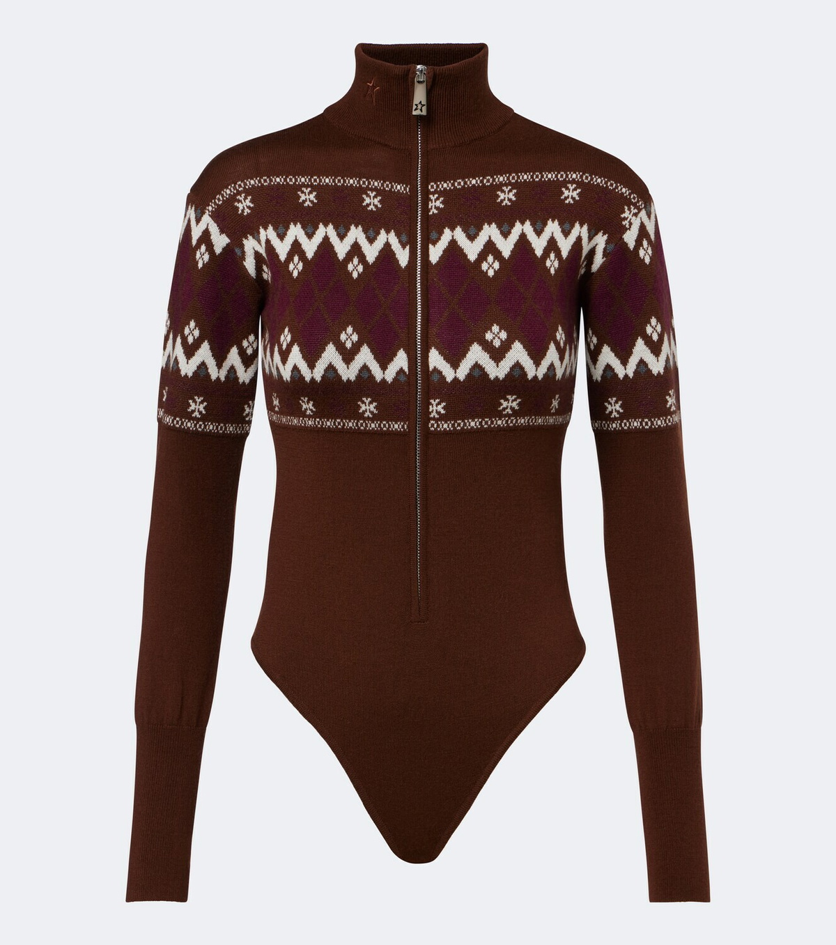 Perfect Moment Fair Isle wool bodysuit