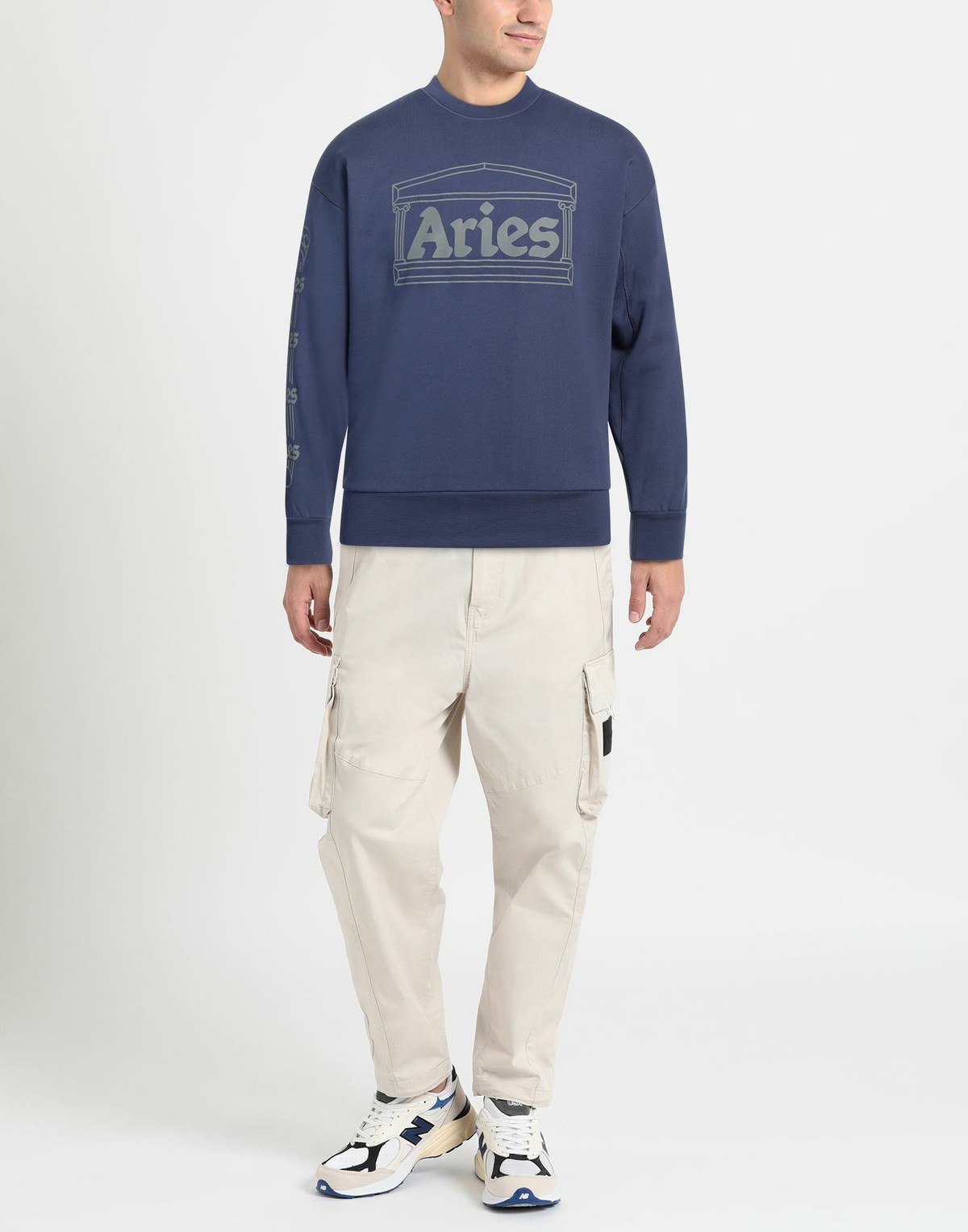 Aries Mens Sweatshirt in Navy