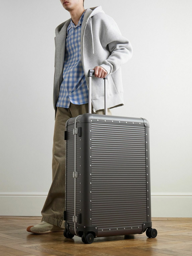 Photo: FPM Milano - Bank Spinner 76cm Leather-Trimmed Polycarbonate Spinner Suitcase