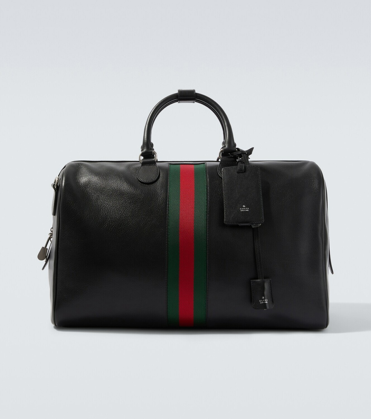 Gucci Web Trademark Medium leather duffel bag