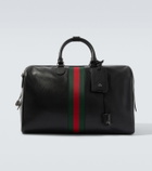 Gucci Web Trademark Medium leather duffel bag