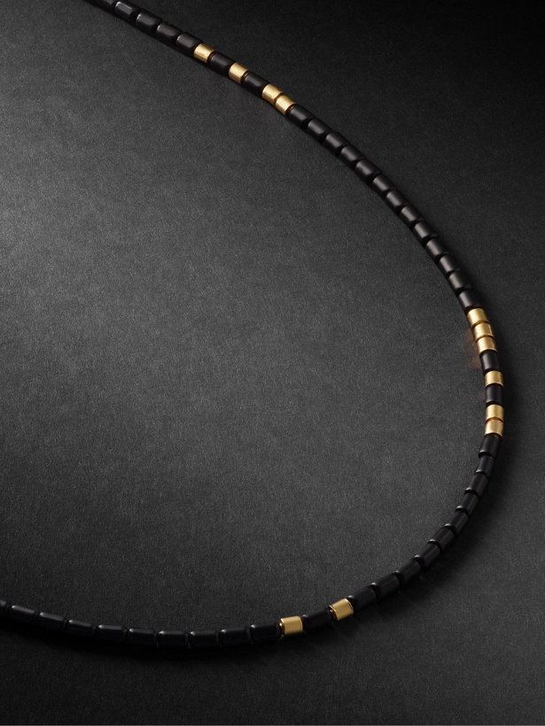Photo: Jacquie Aiche - Gold, Onyx and Diamond Necklace