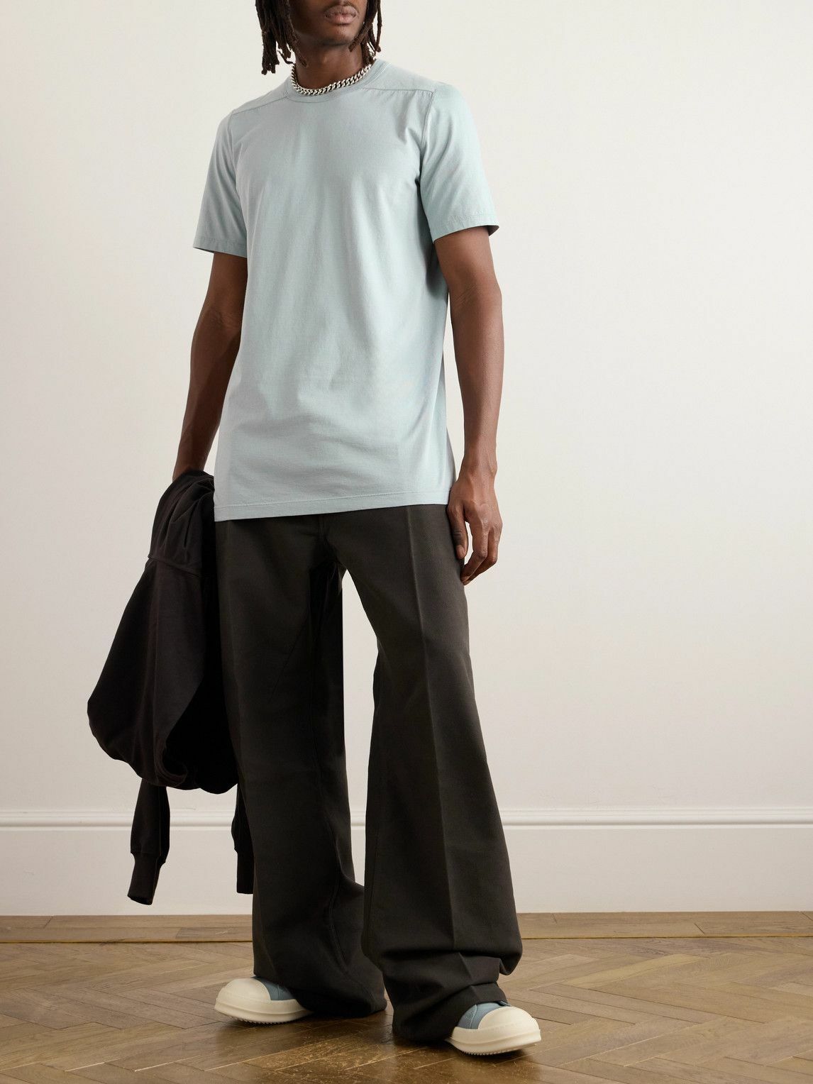 Rick Owens - Level Slim-Fit Cotton-Jersey T-Shirt - Blue