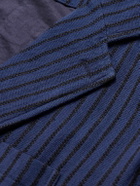 Kardo - Hugh 2.0 Unstructured Striped Cotton Suit Jacket - Blue