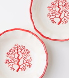 Les-Ottomans Coral set of 4 ceramic bowls