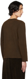 UMA WANG Brown Tommy Long Sleeve T-Shirt