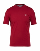 Brunello Cucinelli Mens T-shirt in Red