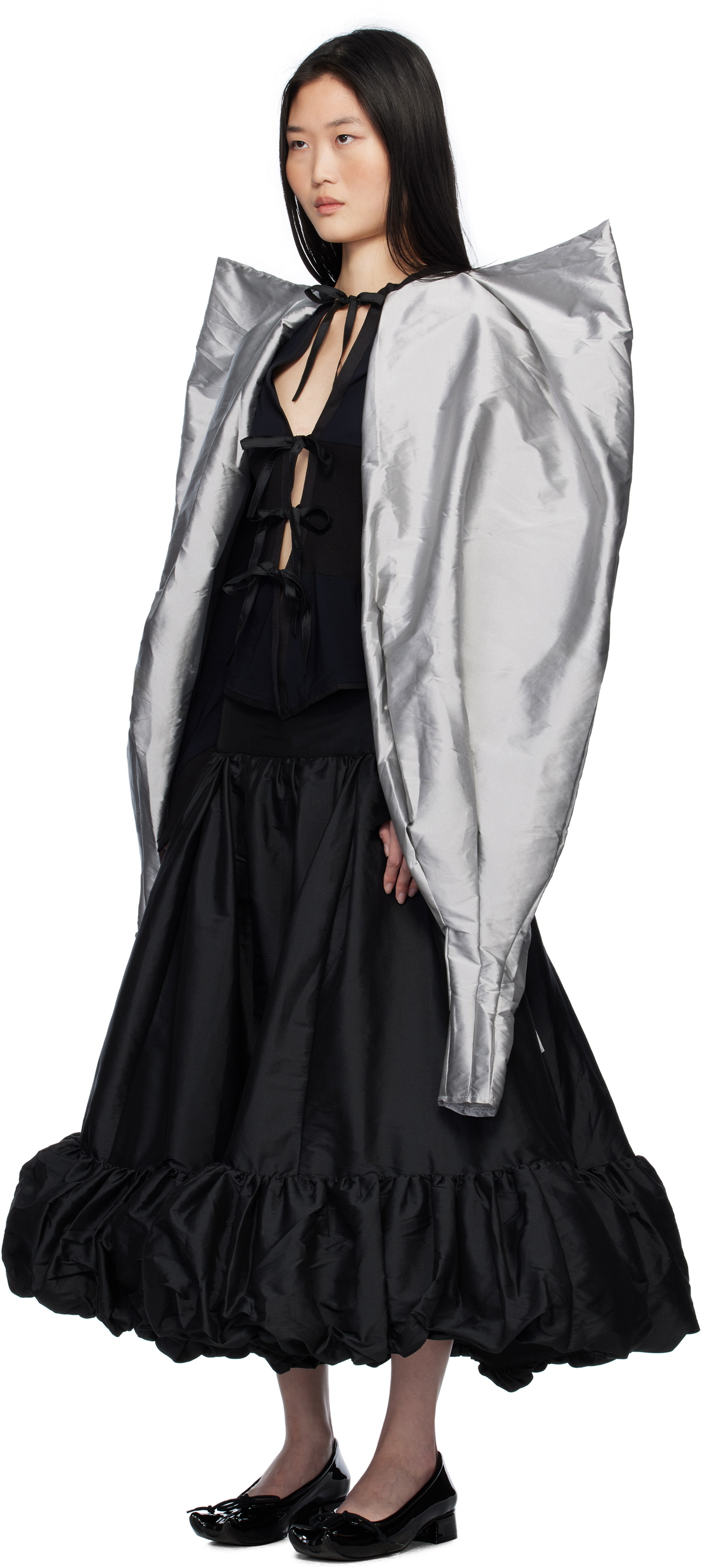Paula Canovas Del Vas Black & Grey Puff Cardigan