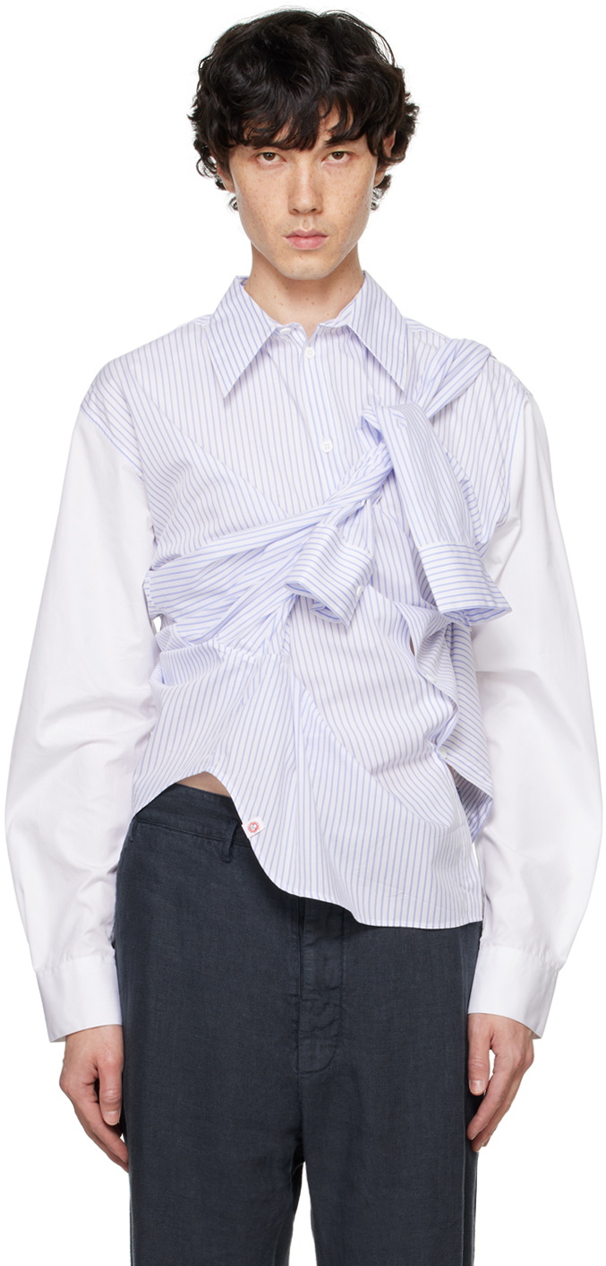 トップス chares jeffrey loverboy hug shirt Charles Jeffrey LOVERBOY Blue Hug Shirt Charles Jeffrey Loverboy
